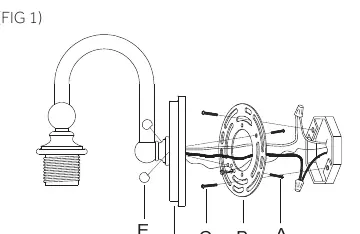 Verkabelung und Montage der Halterung (Fig 1)