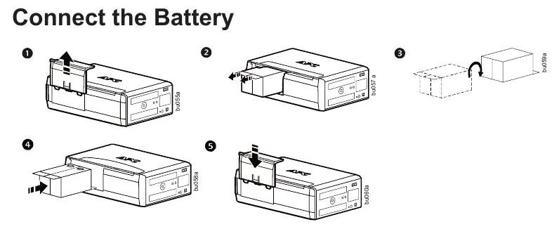 Schritte zum Anschließen der Batterie