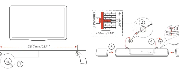 Wandmontage Option A