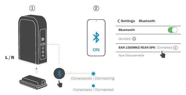 Bluetooth-Kopplung der hinteren Lautsprecher
