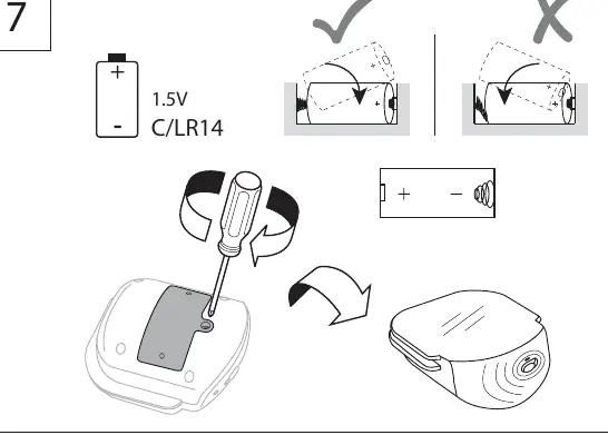 Einlegen der Batterie