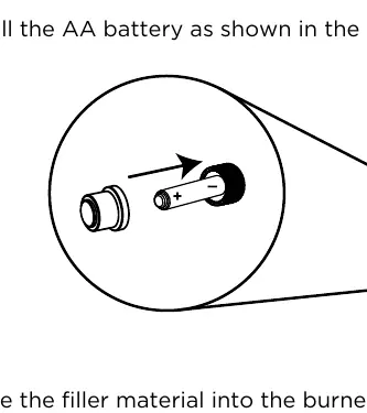 Einsetzen der AA-Batterie