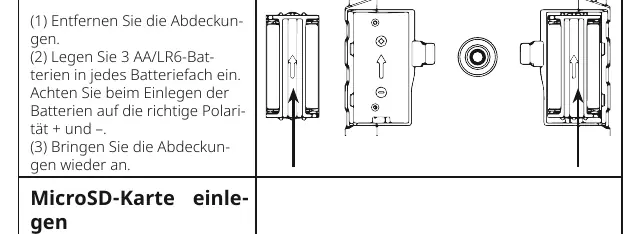 Batterien einlegen