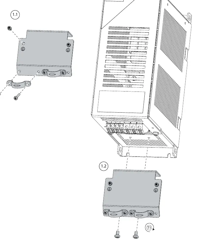 Montage des Filters (Beispiel 175U6006)