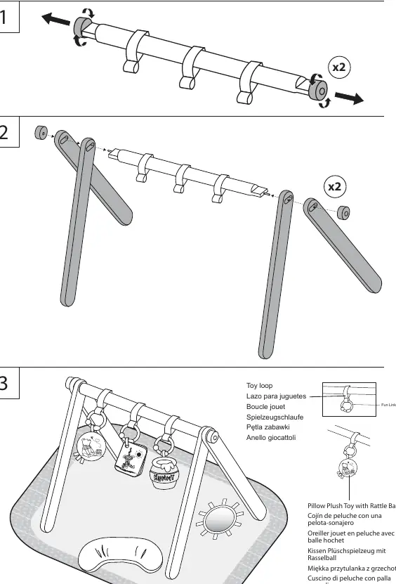 Montageschritte für das Activity Gym