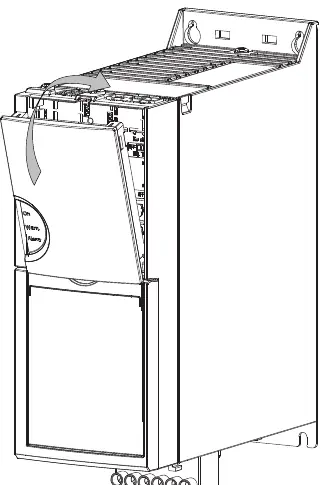 Schritt 2: Festdrücken der Blindabdeckung in die Endposition.