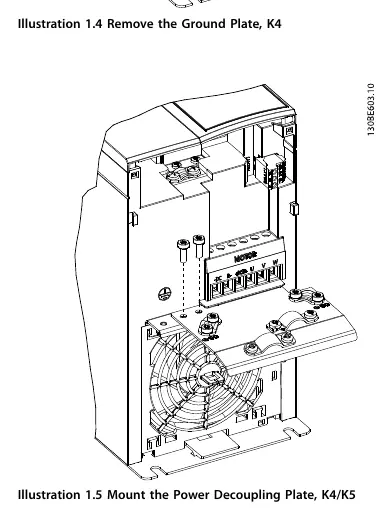 Montage der Power Decoupling Plate (K4/K5)