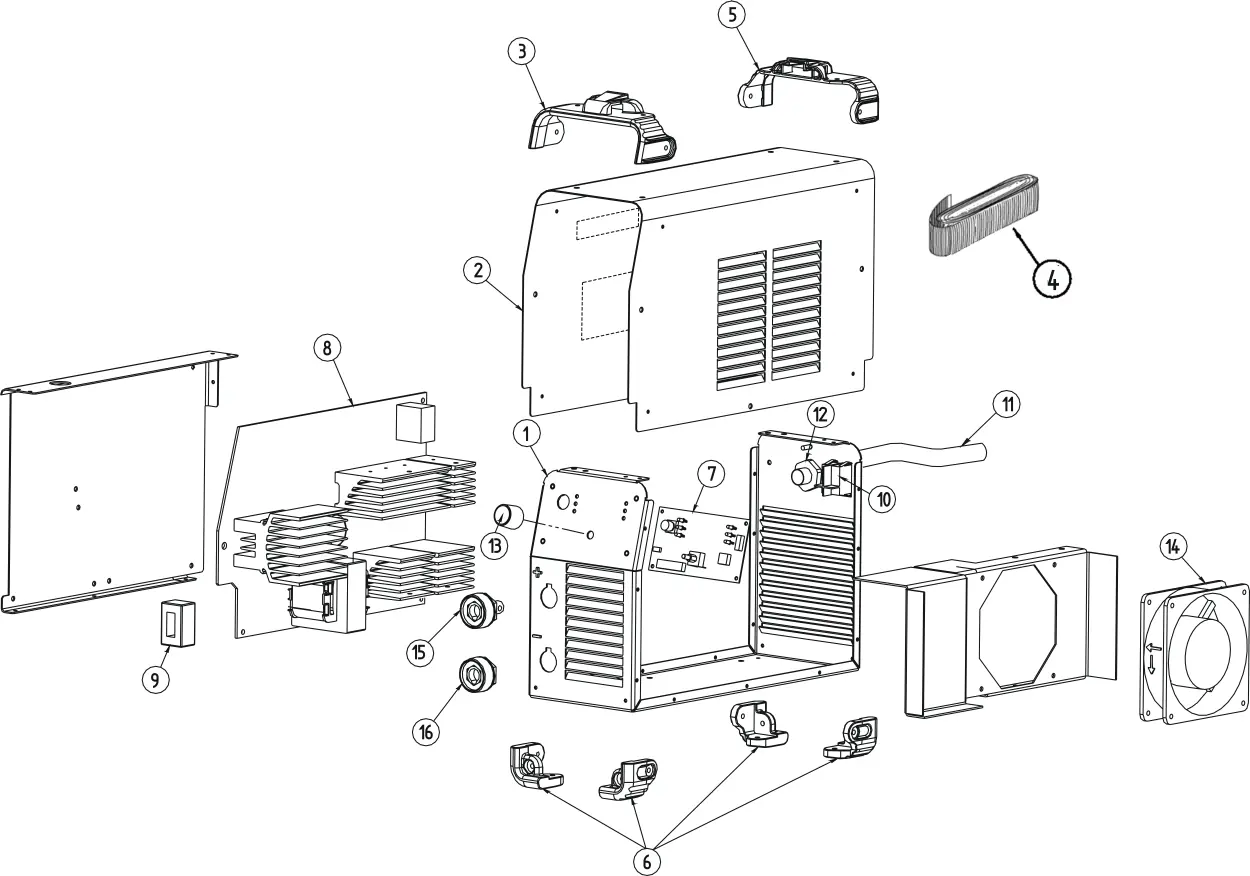 Explosionszeichnung Figure B (Machine Assembly 150S)