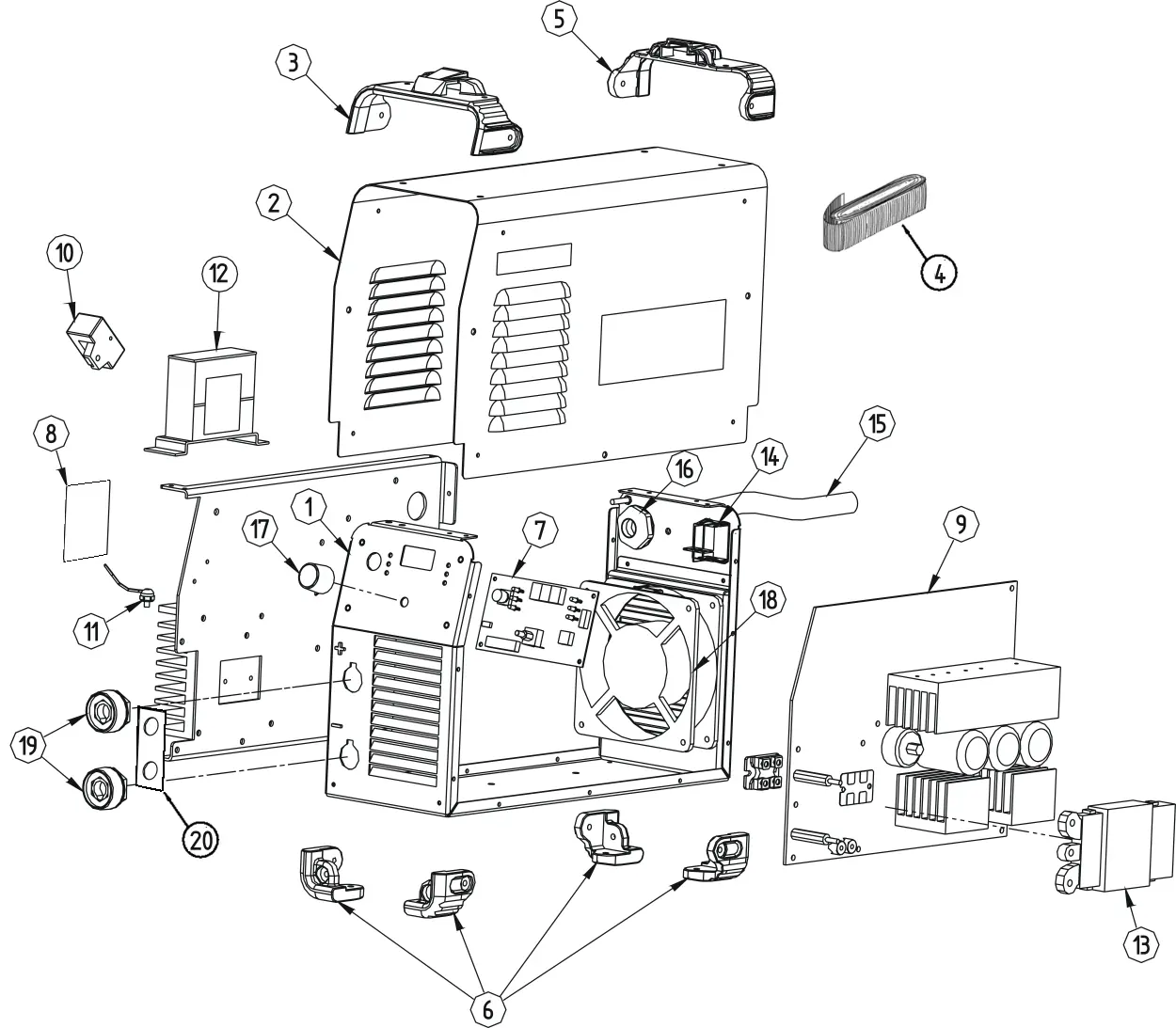 Explosionszeichnung Figure C (Machine Assembly 170S)