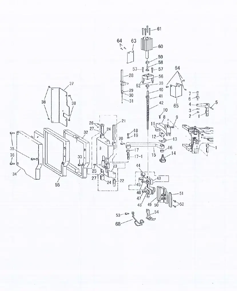 Nadelstangen- und Fadenaufnahmemechanismus