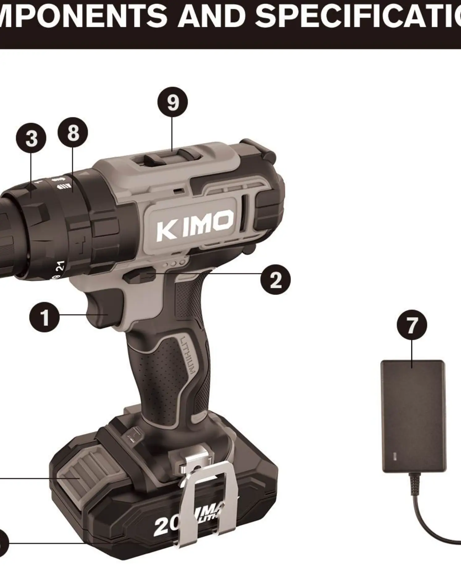 Übersicht der Komponenten des KIMO 13811T