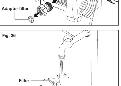 Reinigung des Adapterfilters