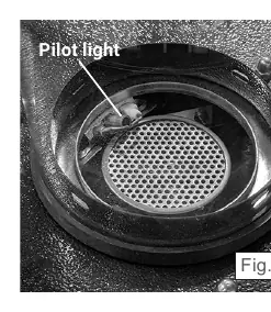 Position der Pilotflamme