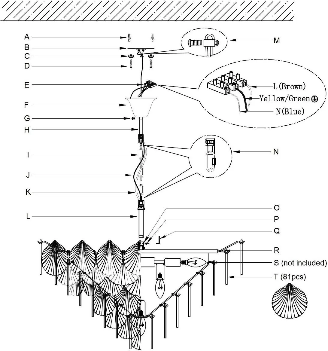 Diagramm für die Pendelmontage