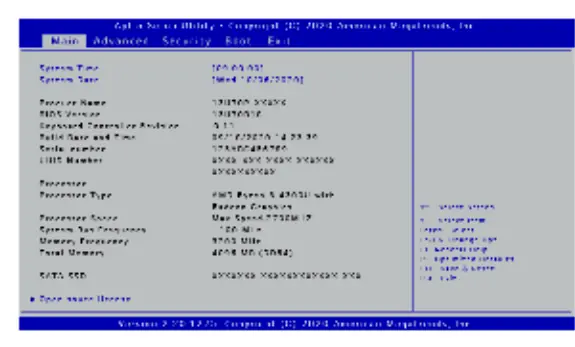 BIOS System Setup