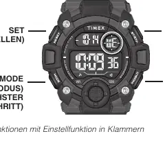 Tastenfunktionen der Timex Digitaluhr