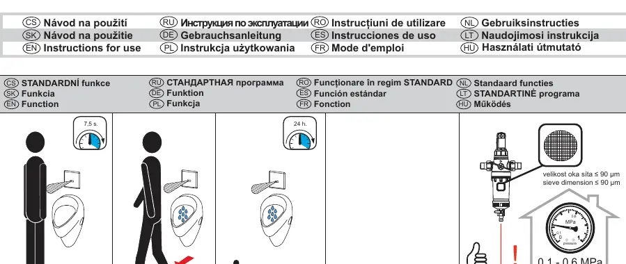 Standard-Funktionen und Betriebsparameter