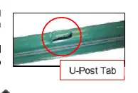 Detailansicht der U-Pfosten-Lasche