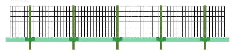 Schematische Darstellung der T-Pfosten-Installation
