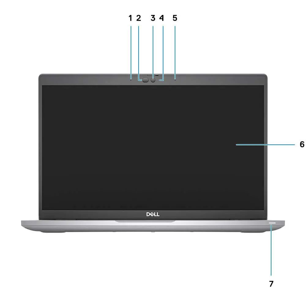 Vorderansicht des Laptops