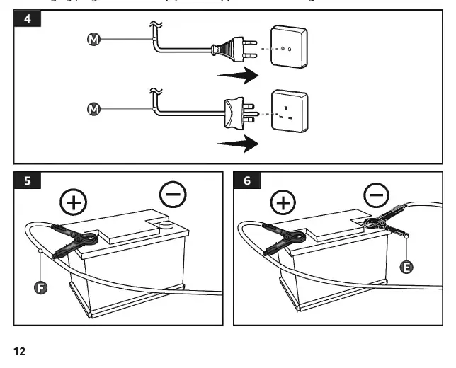 Anschlussdiagramme für Batterien außerhalb des Fahrzeugs