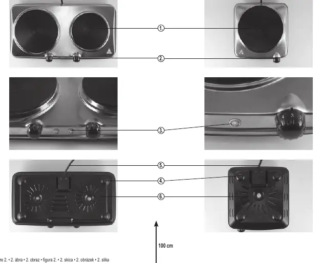 Struktur der Kochplatten (HG R 03S und HG R 04S)