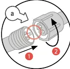 Anschluss der Kabel mit O-Ring