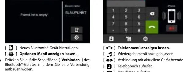 Bluetooth-Menü
