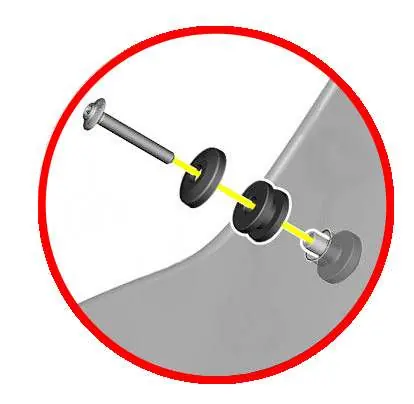Detailansicht der Schraubverbindung