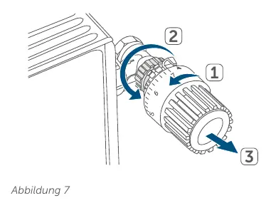 Demontage des alten Thermostatkopfs