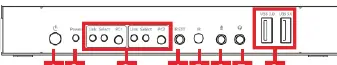 Frontblende des KVM-Switch mit Bedienelementen und Anschlüssen
