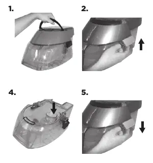Befüllen des 2-in-1-Wassertanks