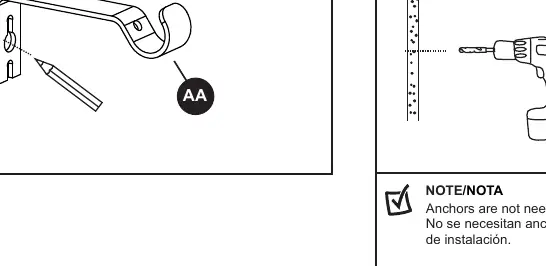 Schritt 1: Markieren der Position mit der Halterung
