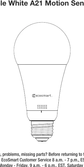 Ecosmart A21 LED-Lampe mit Bewegungssensor