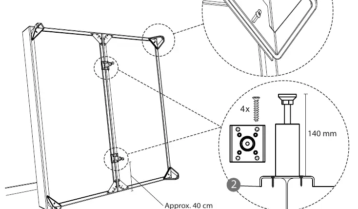 Montageschema der Jensen Triangle Legs