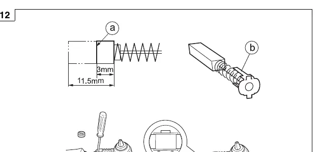 Abb. 12: Kohlebürsten-Inspektion