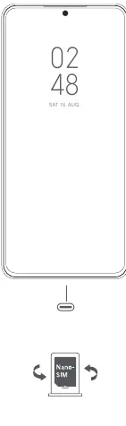 Diagramm des Xiaomi 14T mit Tastenbelegung und SIM-Karten-Slot.