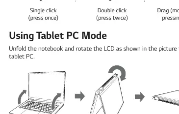 Verwendung des Tablet-Modus durch Drehen des Displays