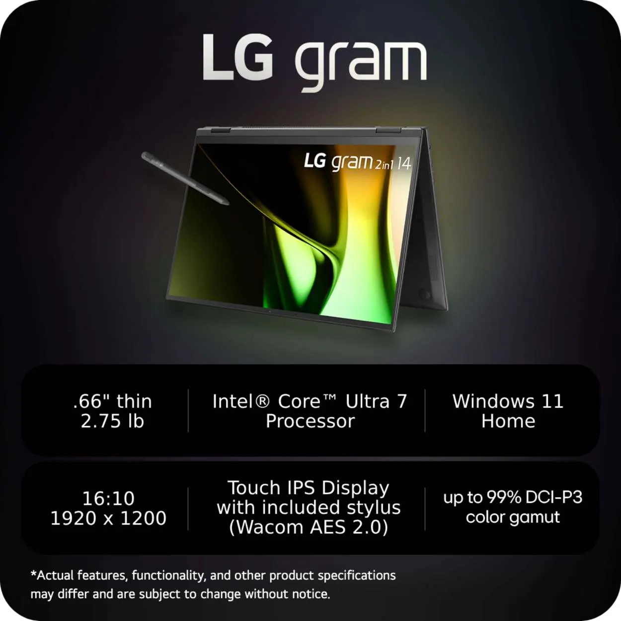 LG gram 2-in-1 14 Übersicht