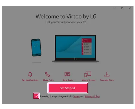 Virtoo by LG Startbildschirm
