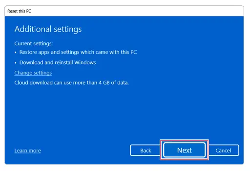 Windows Wiederherstellungsoptionen