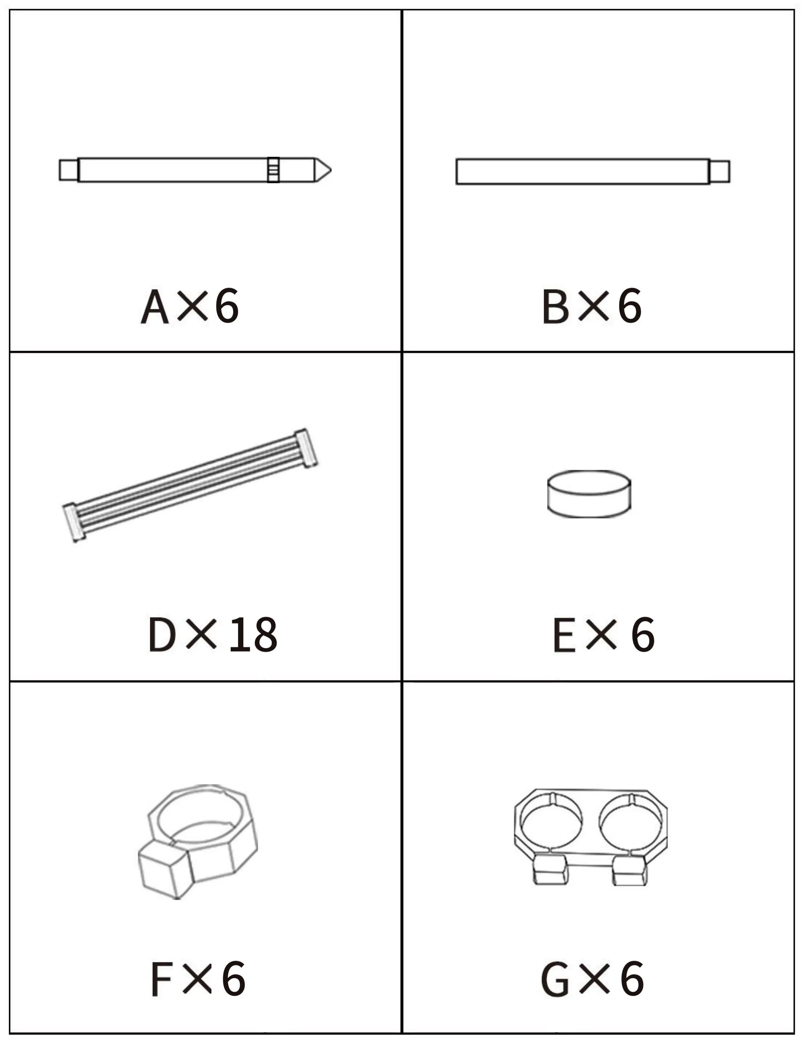 Übersicht der benötigten Bauteile