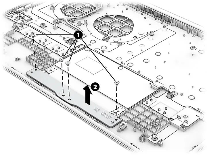 Entfernen des Touchpads