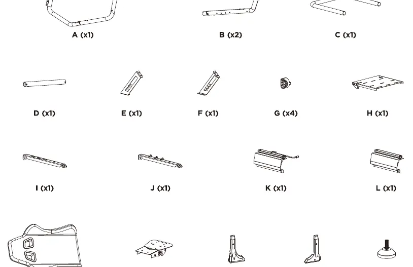 Teileliste und Grundrahmenmontage