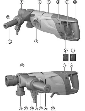 Diamantkernbohrgerät DD 150-U Bauteile