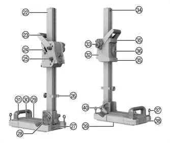 Bohrständer DD-ST 150-U CTL Bauteile