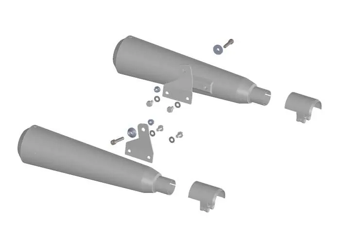 Explosionszeichnung der Montagekomponenten (Stainless Steel)