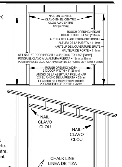 Diagramm zur Konstruktion der Wandöffnung