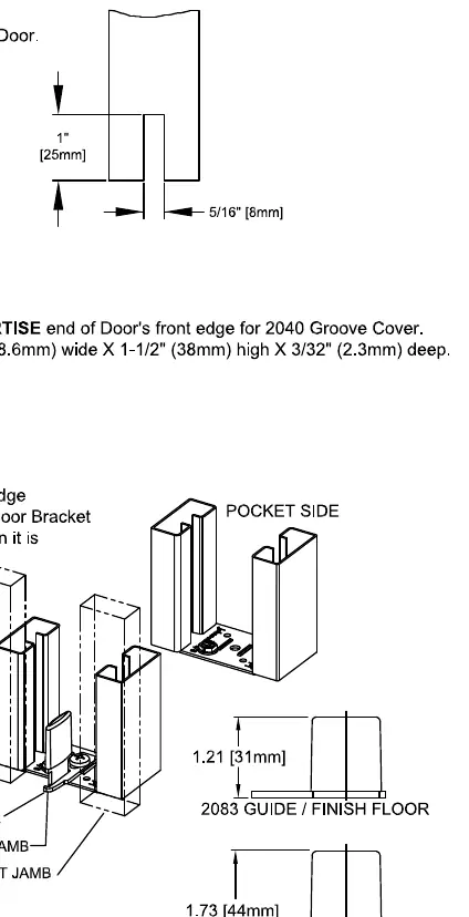 Installation des 2041 Bottom Guide Sets
