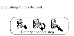Schritt zum Anschließen der Batterie